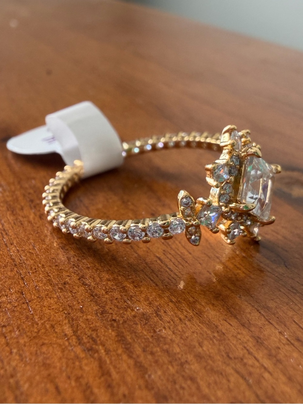 bp lumina ring gold plating with CZ “Panoramic Prism” size 9 - Picture 2 of 3